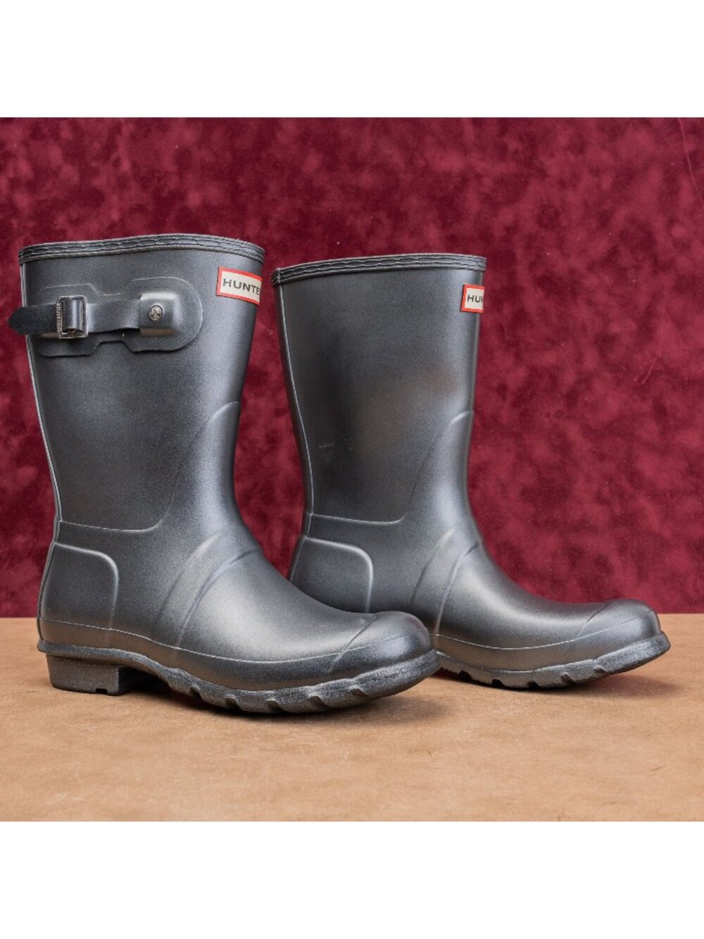 Hunter Women Original Short Nebula Rubber Wellies Festival Ankle Boots 9US EUR40